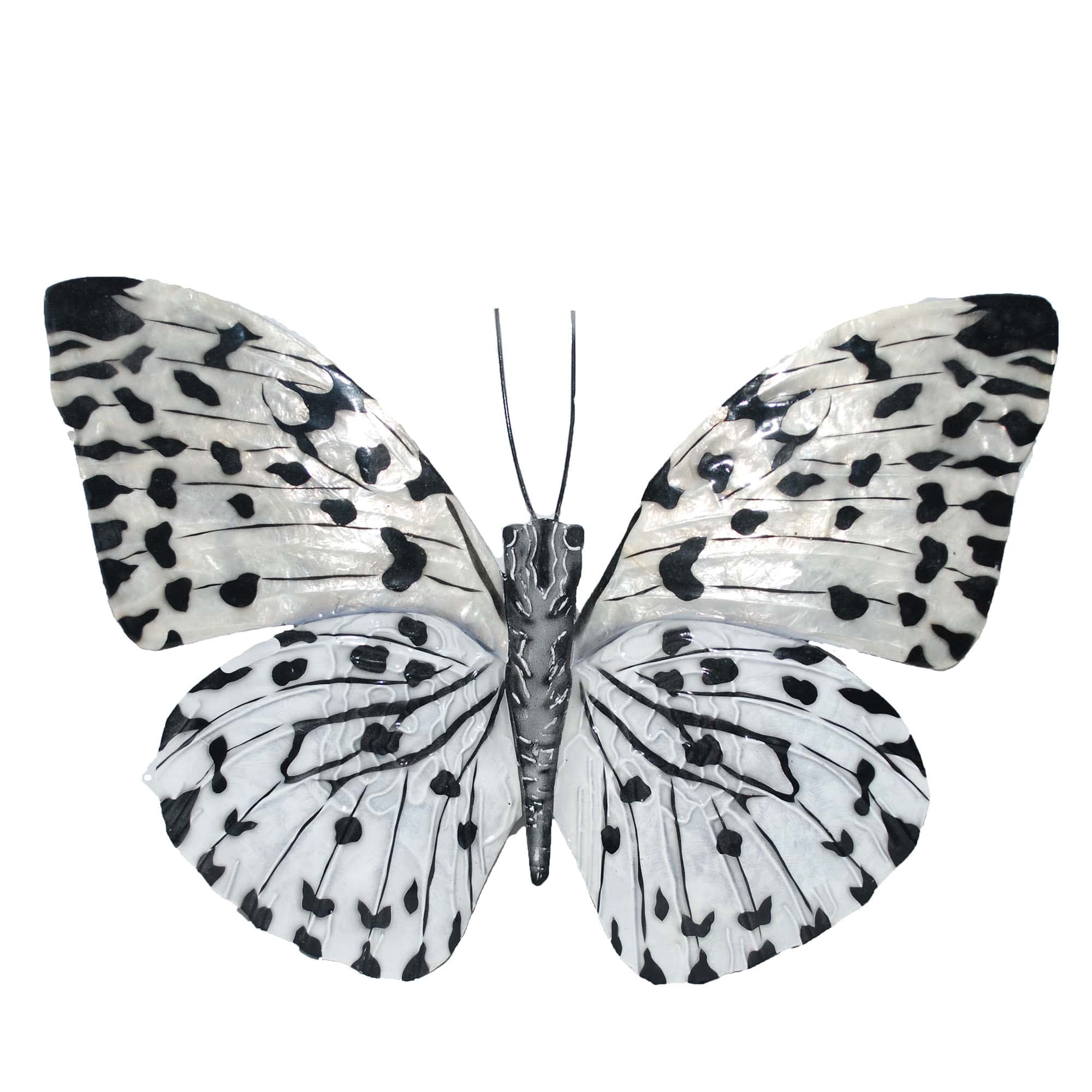 Butterfly Wall Decor Black And White <br>(Item # m2049) - Image 4
