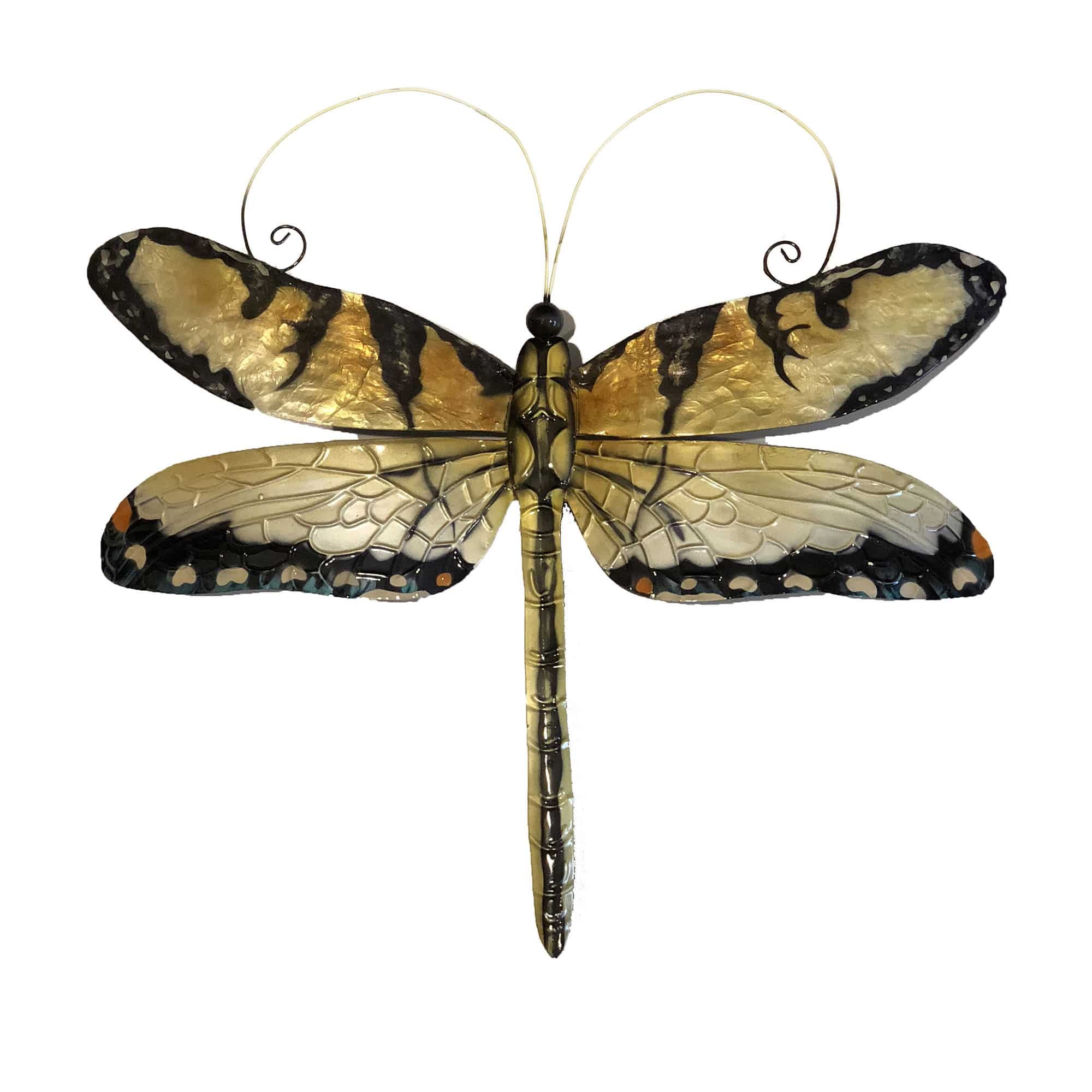 Dragonfly Wall Decor Gold And Blue <br>(Item # m4035) - Image 4