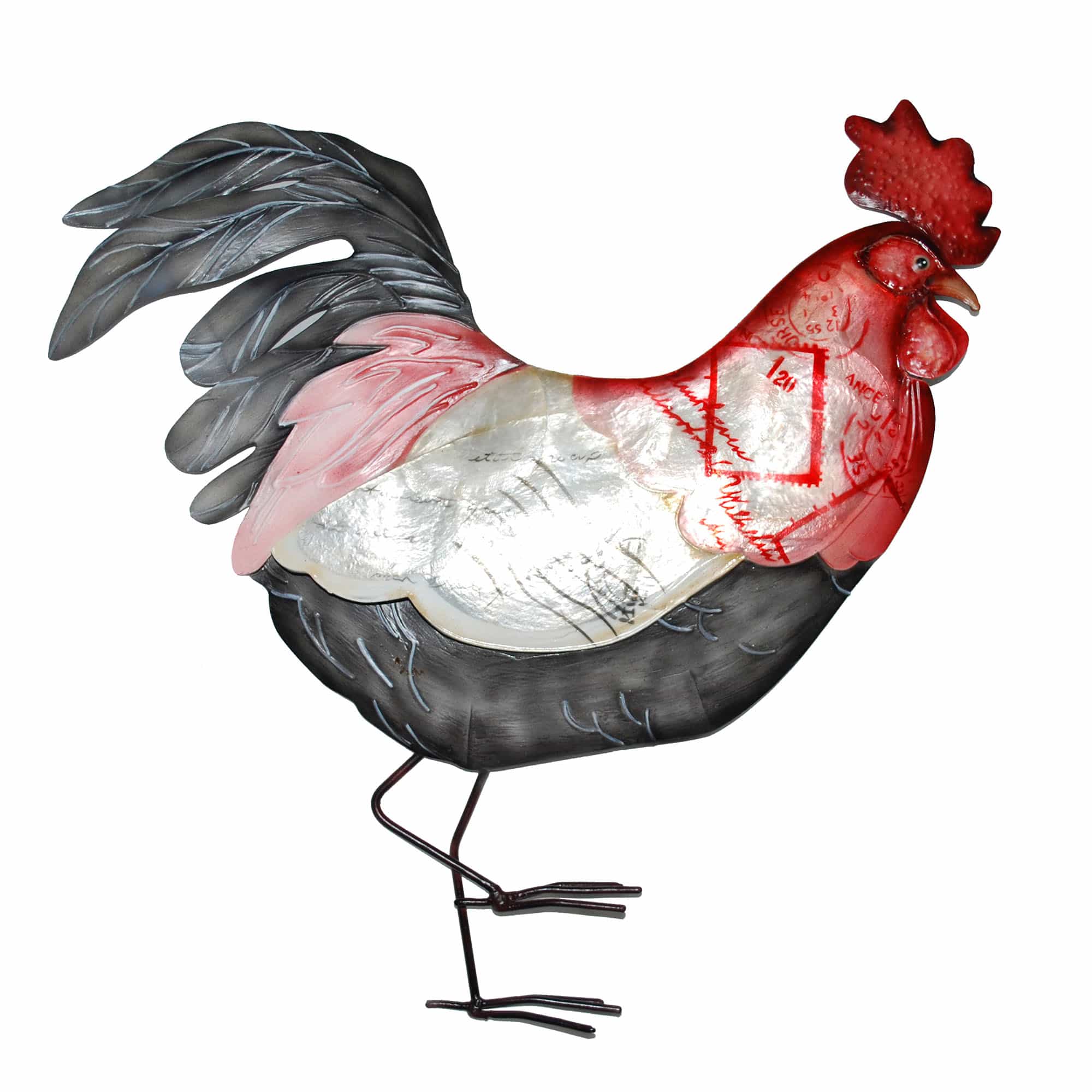 Rooster Wall Decor Red White And Blue <br>(Item # m7009) - Image 4