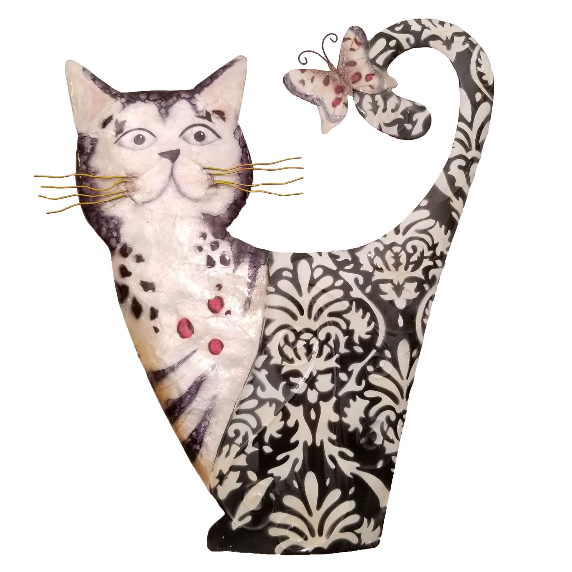 Cat Wall Decor White And Black <br>(Item # m7014) - Image 4