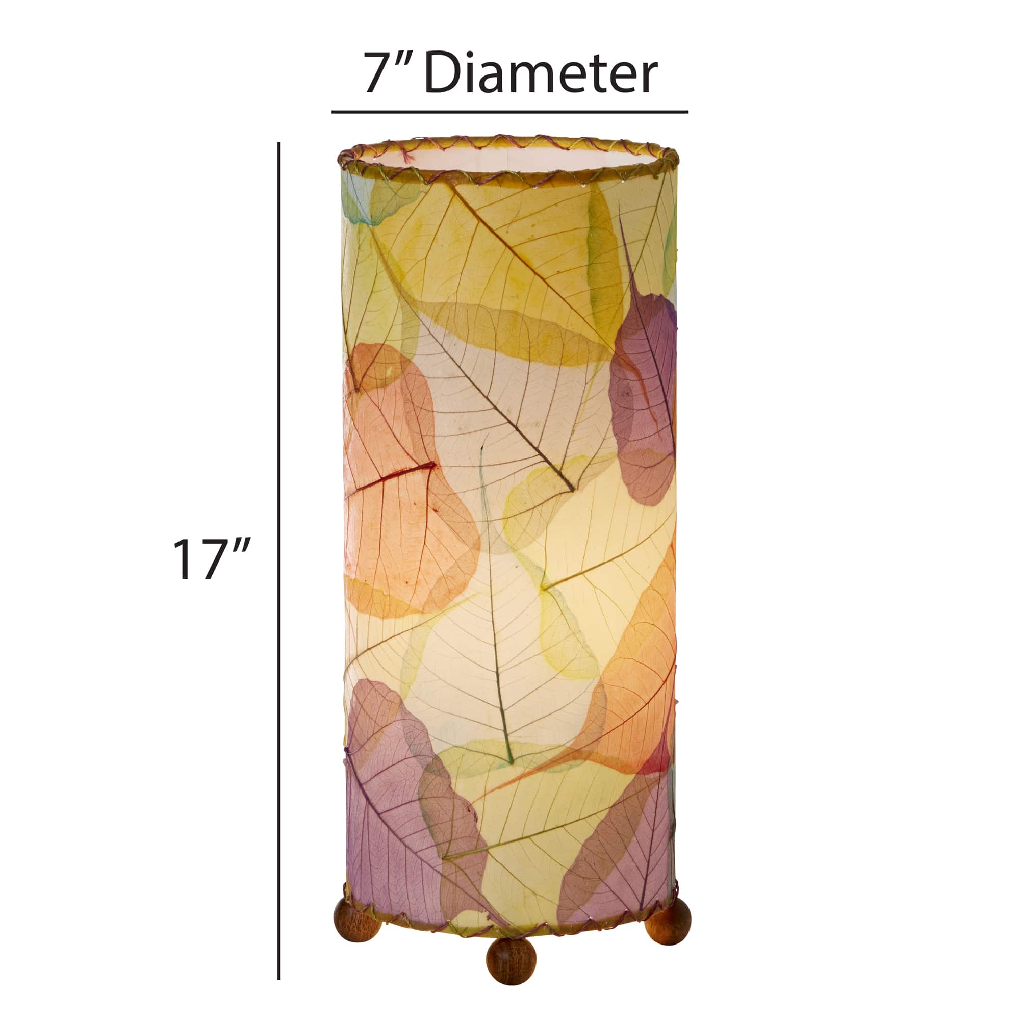 Crafted by the artisans of Eangee Home Design, the Banyan Table Lamp in multi color against a clean backdrop, featuring wrought iron frame, eco friendly.