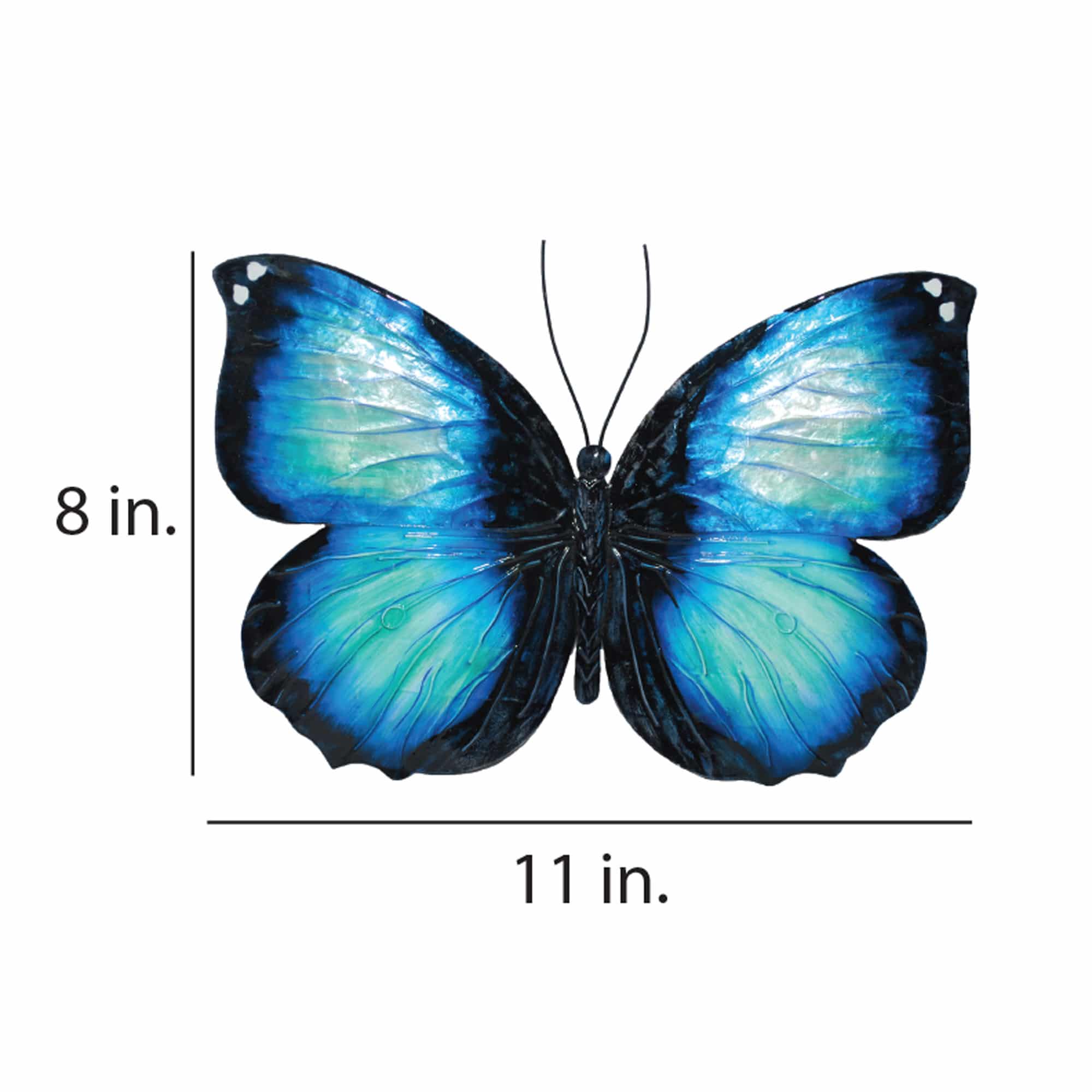 Butterfly Wall Decor Blue And Black <br>(Item # m2046) - Image 3