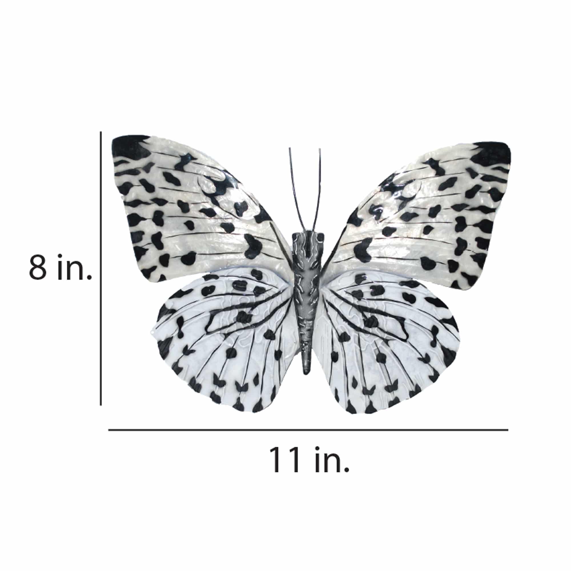 Butterfly Wall Decor Black And White <br>(Item # m2049) - Image 3
