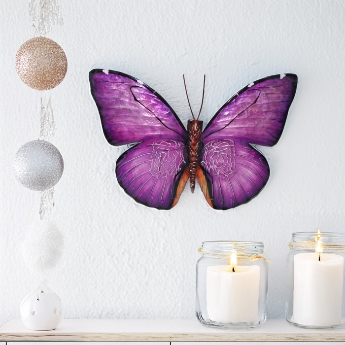 Butterfly Wall Decor Purple <br>(Item # m2051)