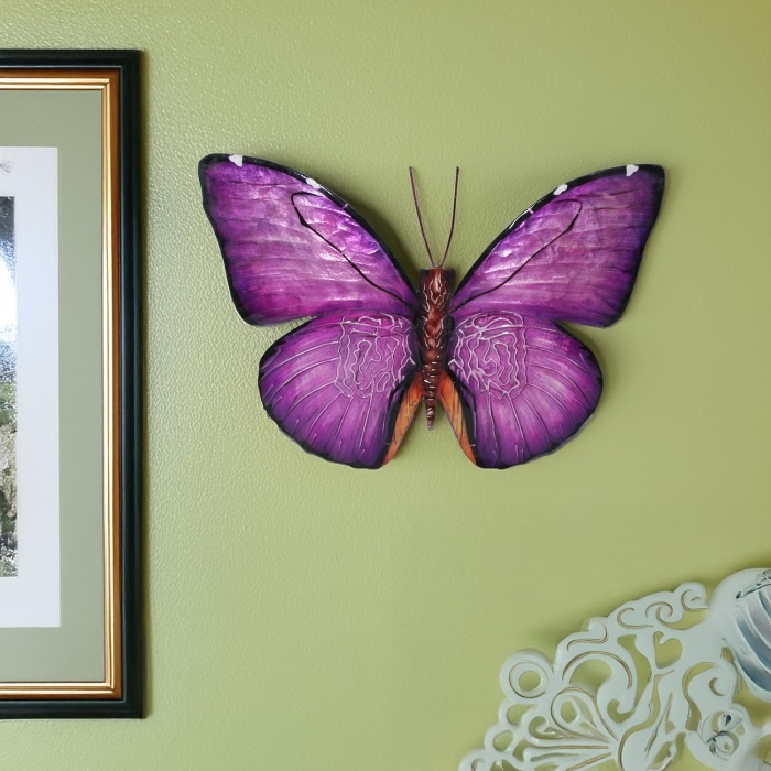 Butterfly Wall Decor Purple <br>(Item # m2051) - Image 2