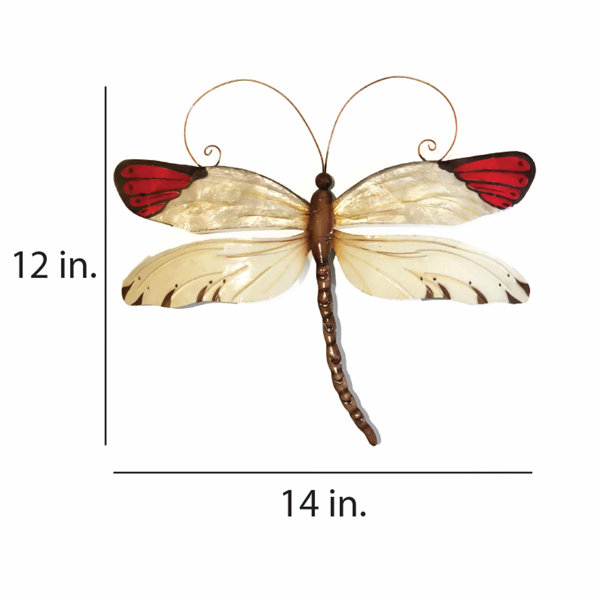 Dragonfly Wall Decor Red Tipped <br>(Item # m4019) - Image 3