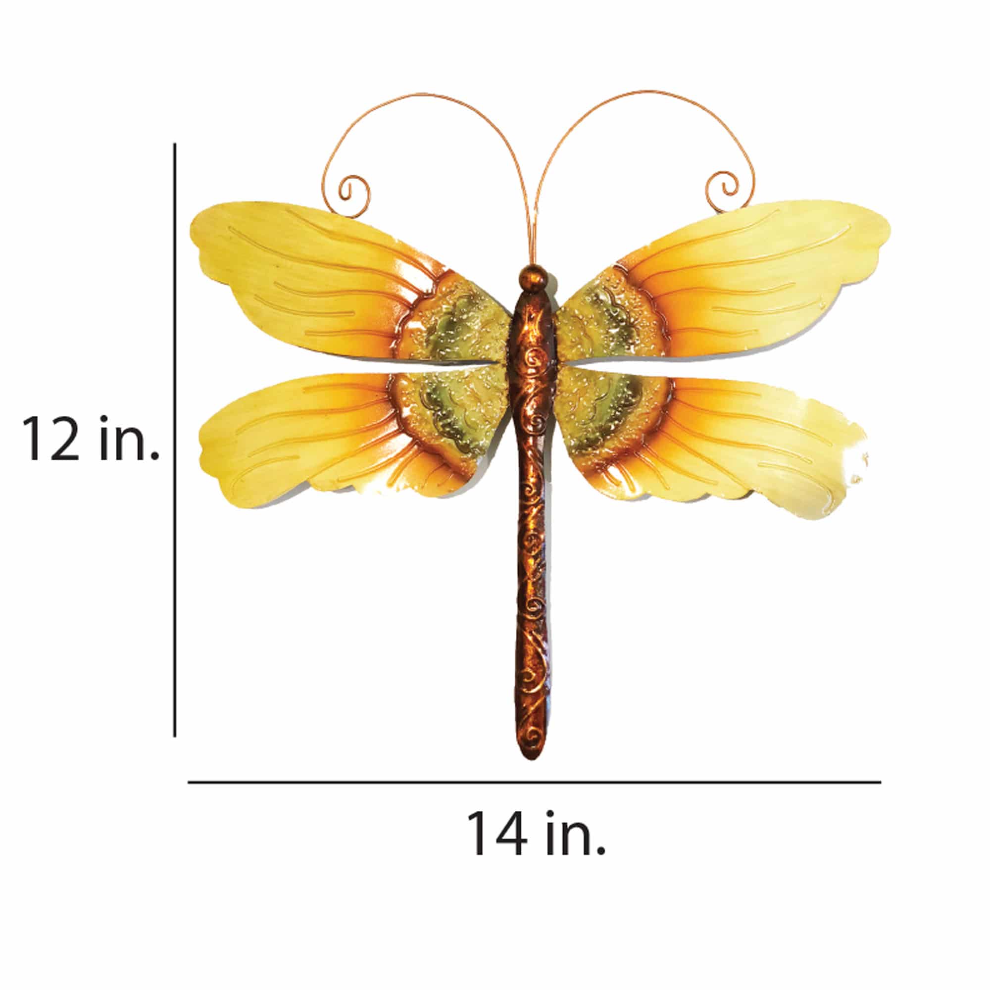 Dragonfly Wall Decor Sunflower <br>(Item # m4025) - Image 3