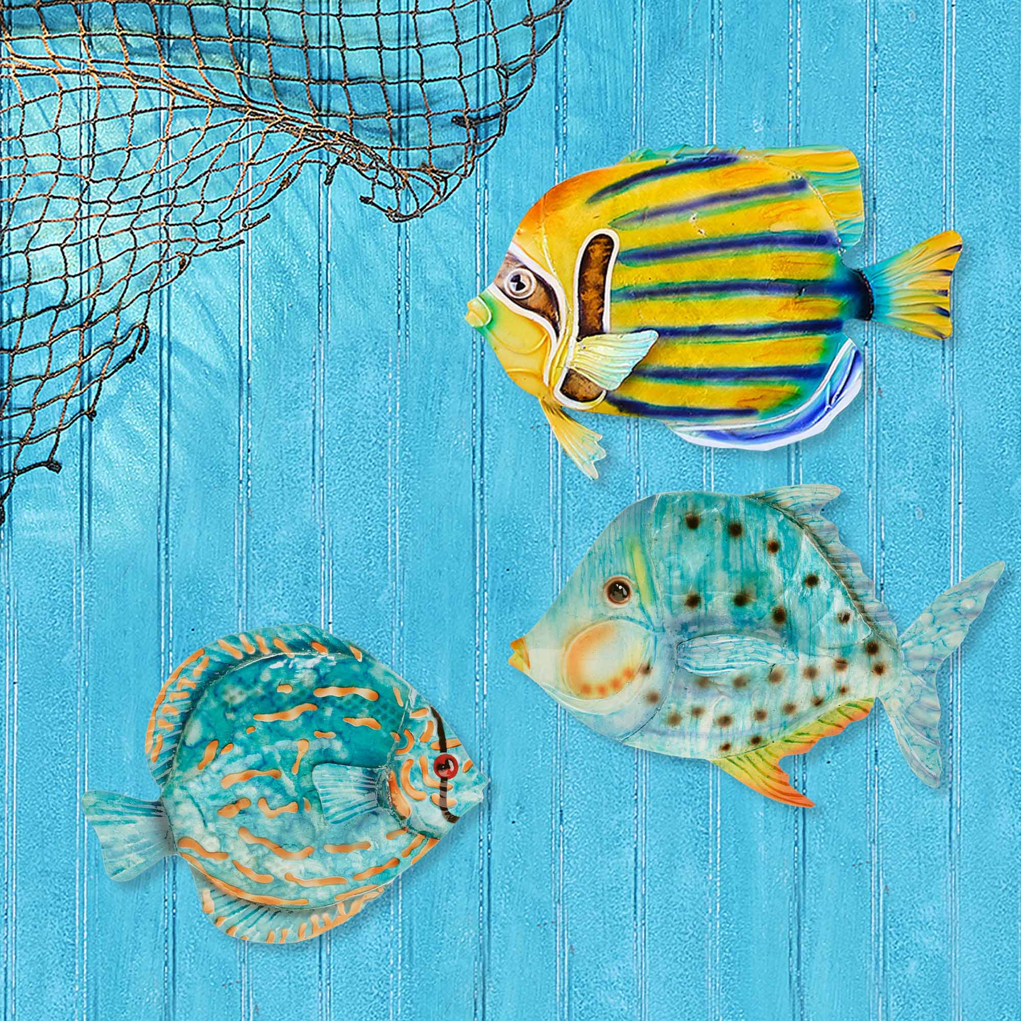 Fish Wall Decor Blue Discus <br>(Item # m8044) - Image 3
