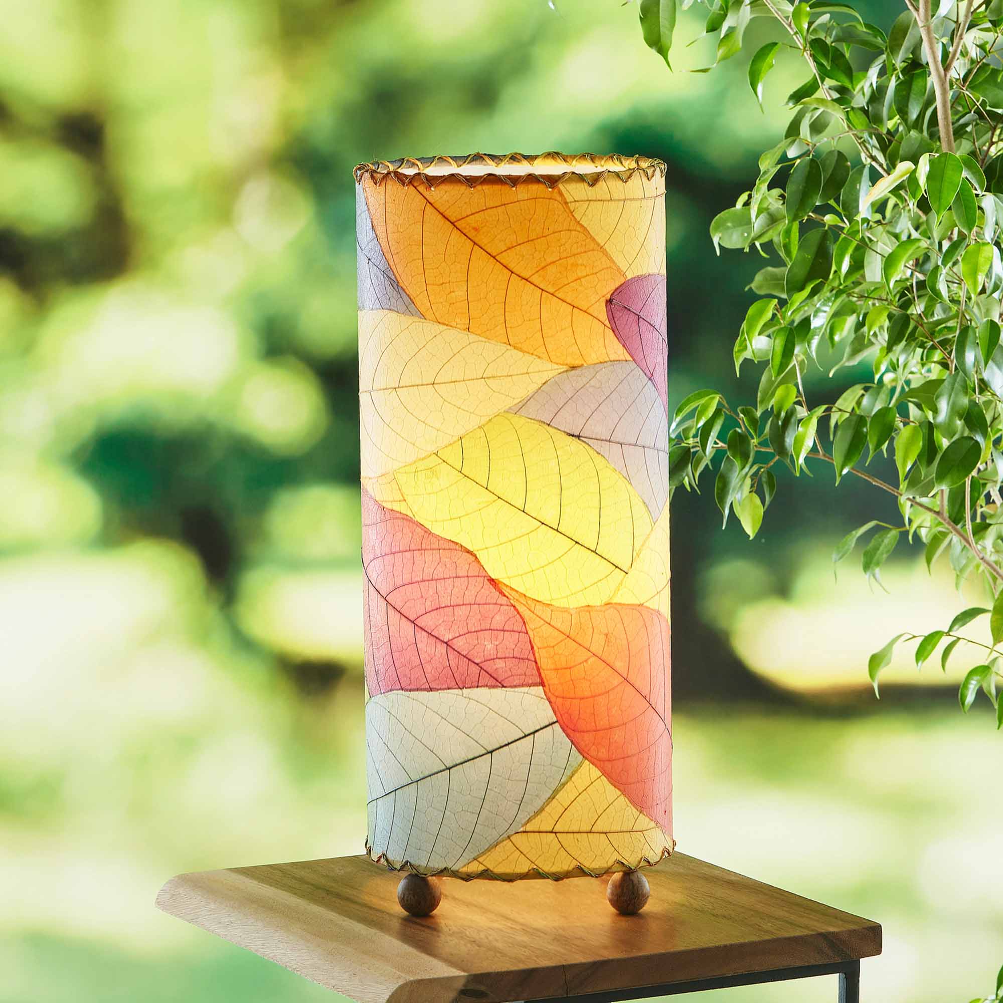 ol615-t-m-3-sq-lifestyle Outdoor Cocoa Cylinder Table Lamp