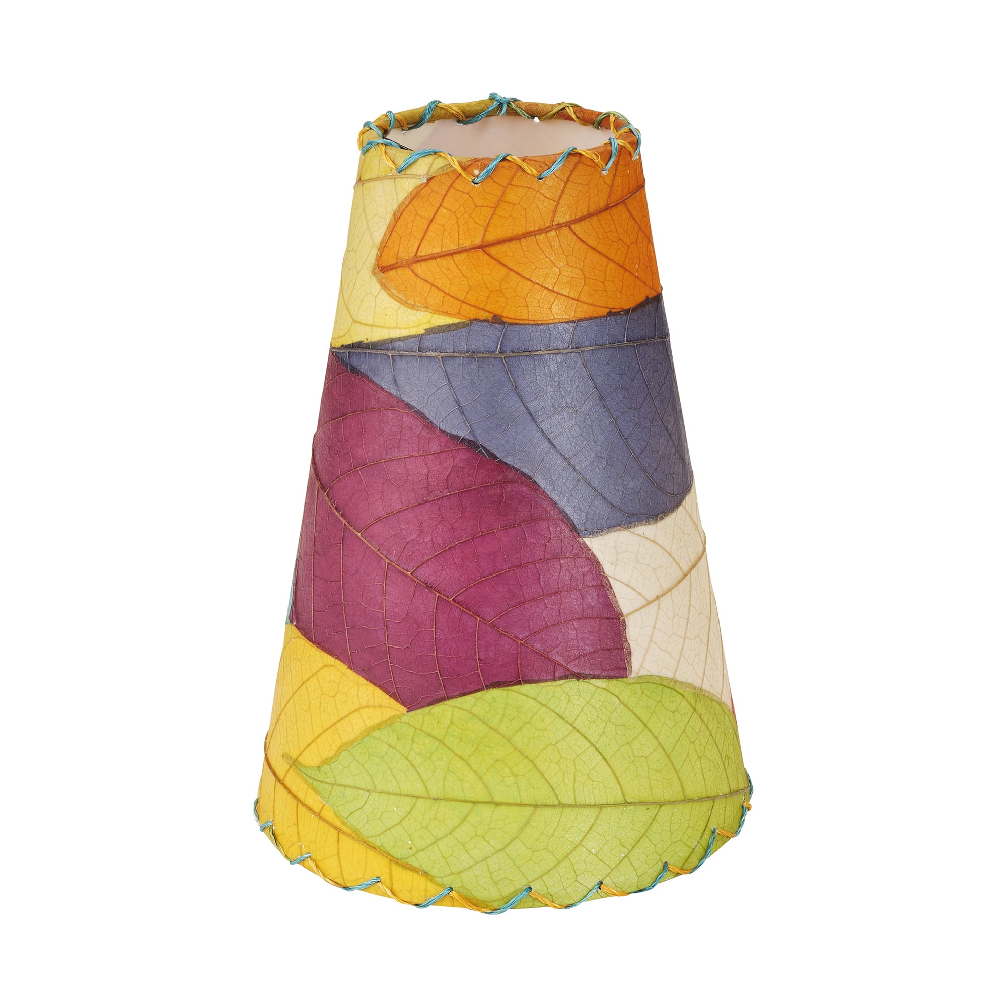 Crafted by the artisans of Eangee Home Design, the Gecko Wall Lamp Combo in multi color against a clean backdrop, featuring fossilized cocoa leaf shade, abaca rope accents, wrought iron frame, handcrafted.