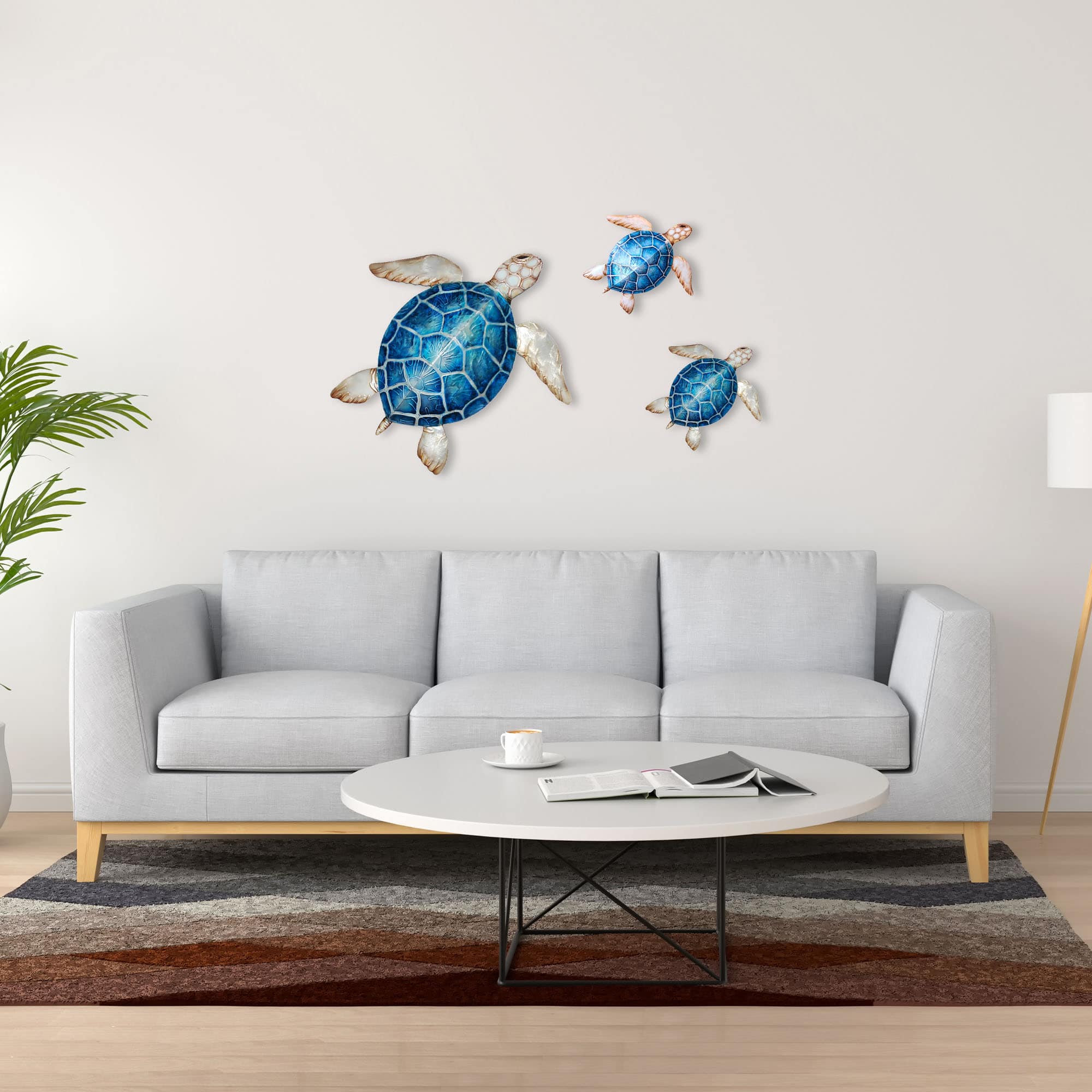 Sea Turtle Wall Decor Blue <br>(Item # m8057) - Image 5