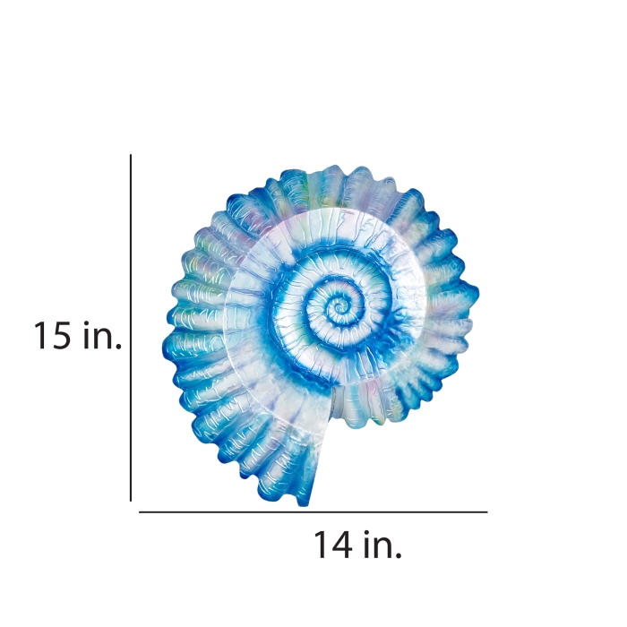 Spiral Shell Wall Decor Sea Blue <br>(Item # m8300 sb) - Image 2