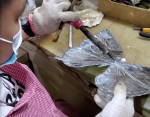 Soldering the metal