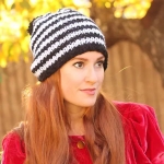 chunky stripe beanie