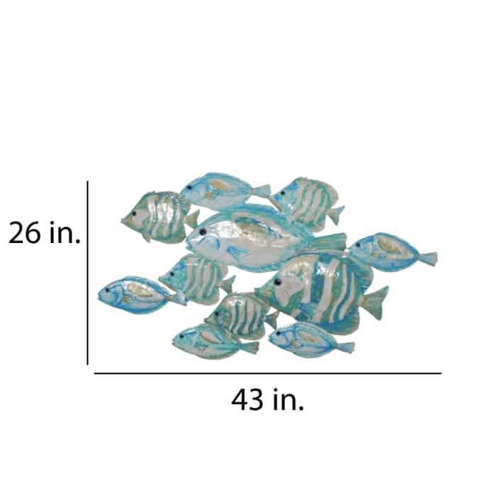 Fish Rustic Wall Decor Giant Sea Blue <br>(Item # m8402 xl sb) - Image 2