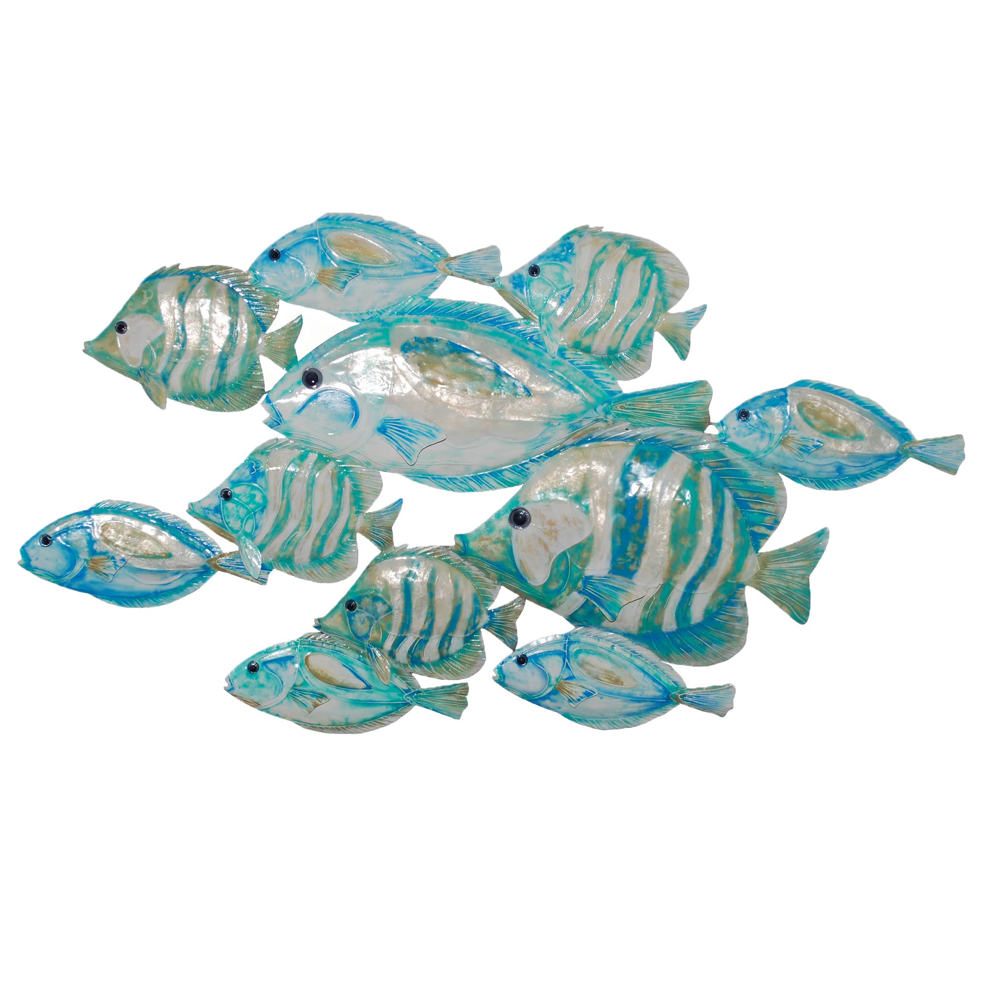 Fish Rustic Wall Decor Giant Sea Blue <br>(Item # m8402 xl sb) - Image 3