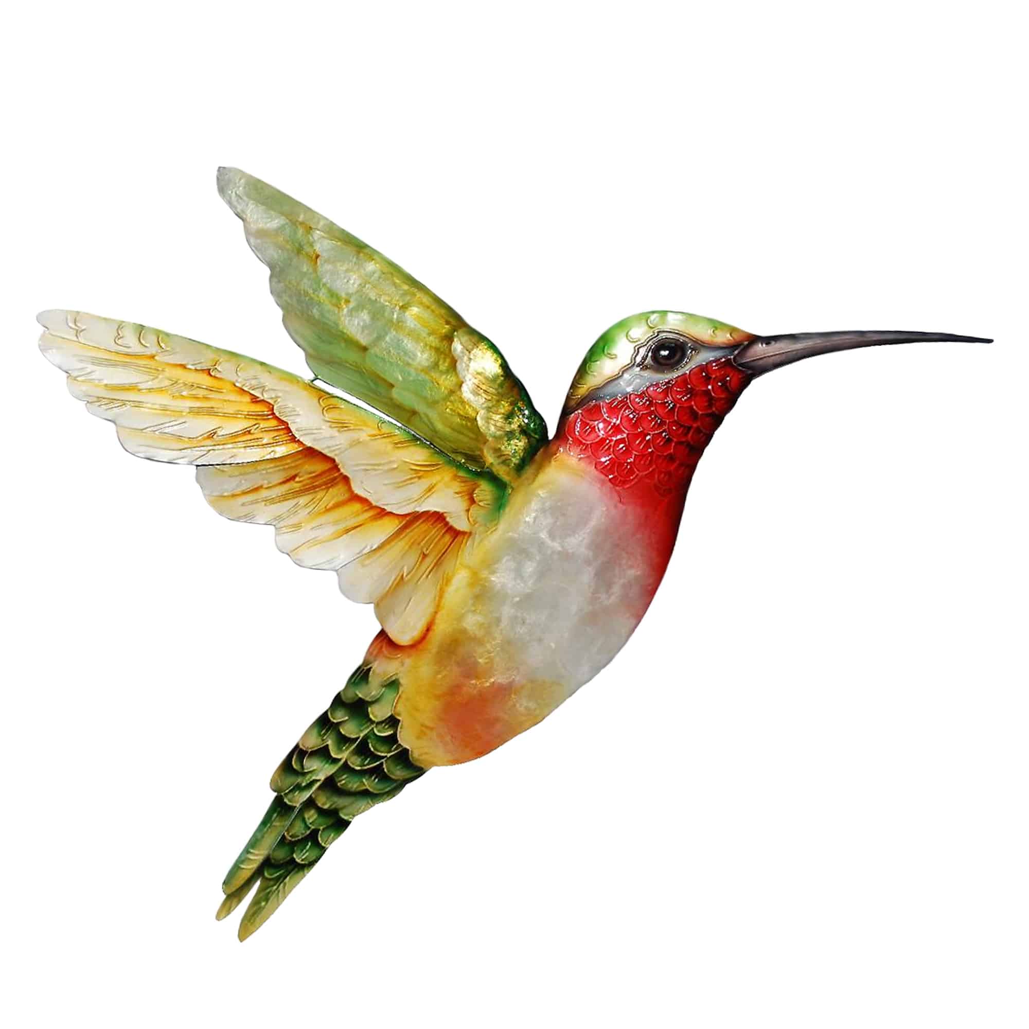 Hummingbird Wall Decor Yellow And Green Large  <br>(Item # m7017 l g) - Image 4