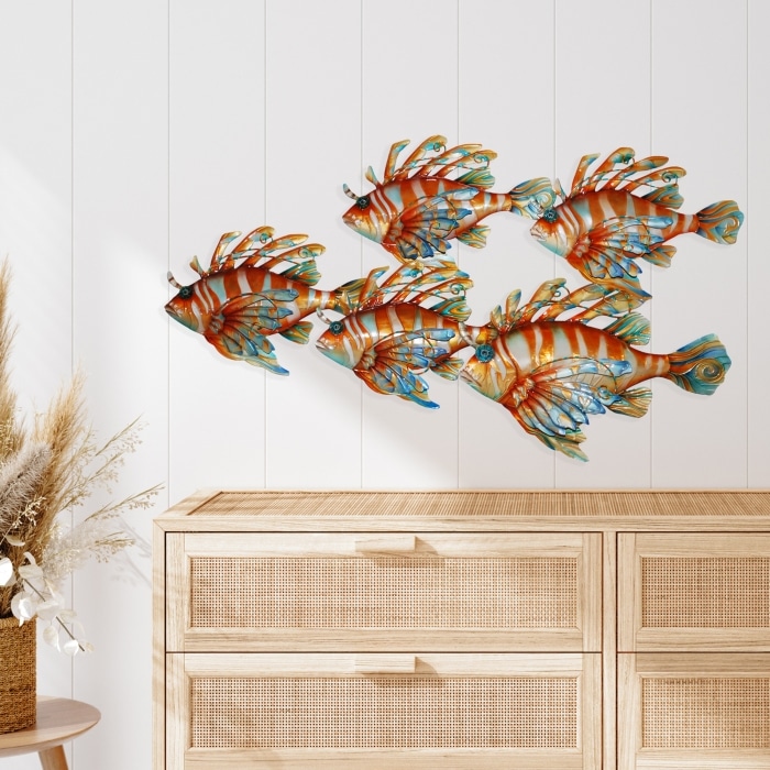 Fish Wall Decor Lion Fish Group of 5 <br>(Item # m8405 xl r)