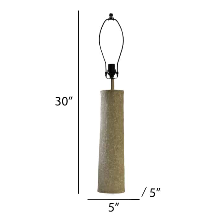 Chronicle Pillar Lamp Base Gray <br>(Item # 900 t gr) - Image 2