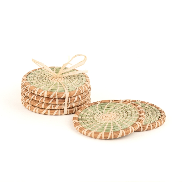 Wild Grass and Pine Needle Coasters Set of 4 <br>(Item # pn-co) - Image 4