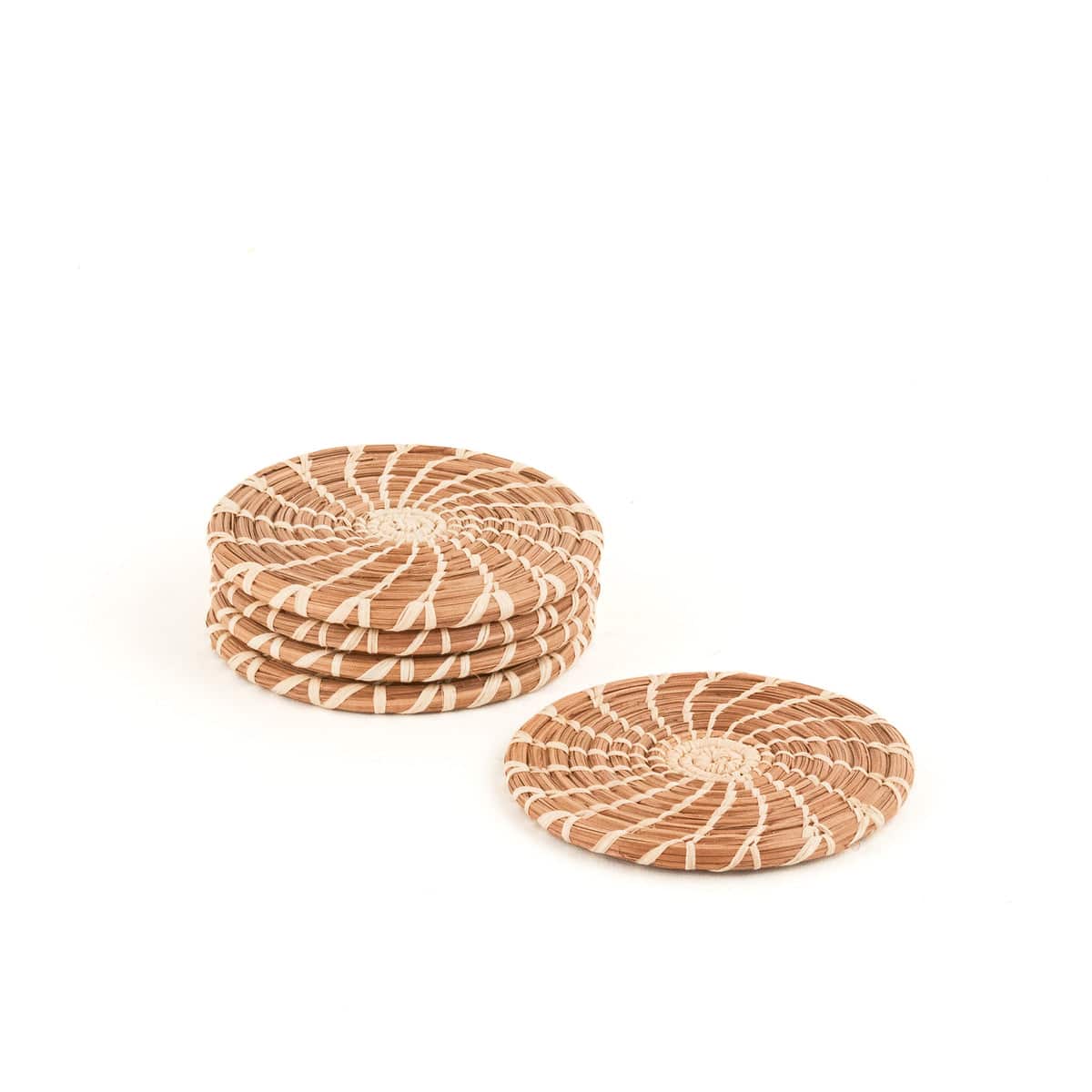 Pine Needle Coasters Set of 4 <br>(Item # pn-cop) - Image 3
