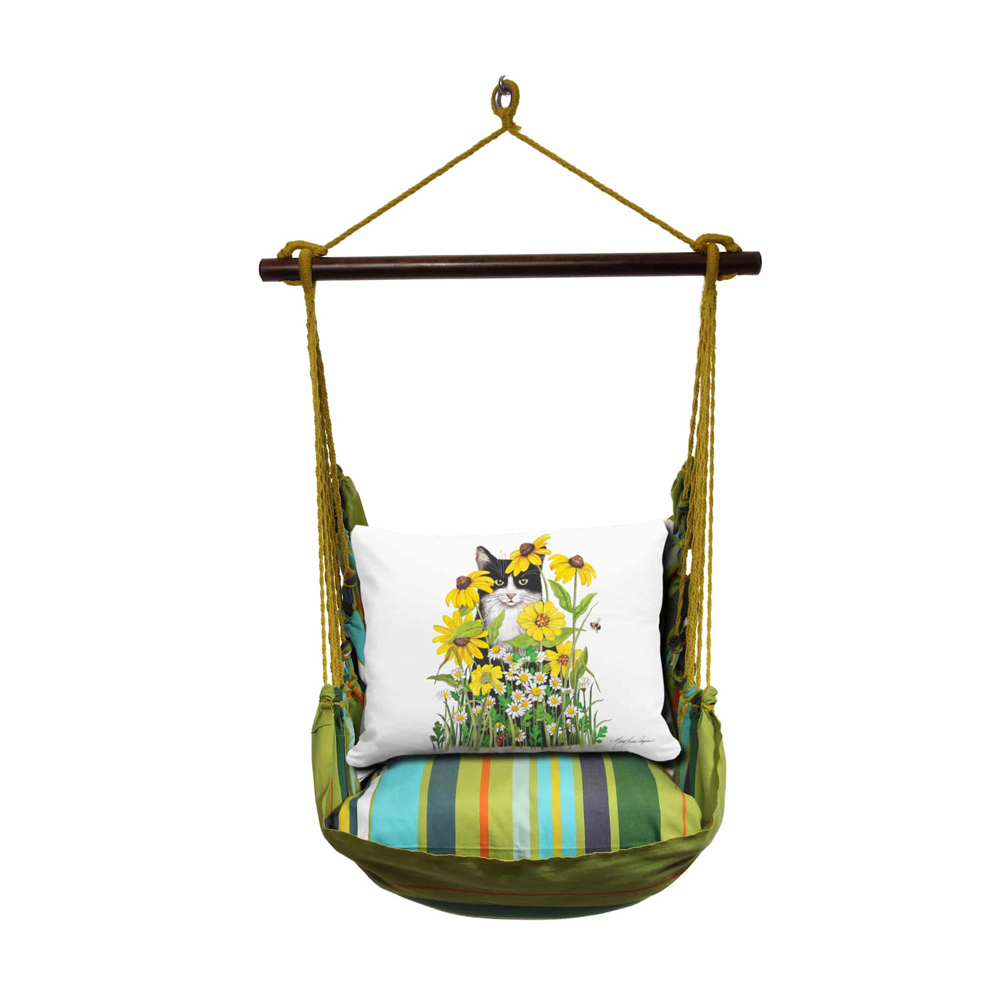 Swing Sets 2025 – Citrus Stripe (2) Swing Set 4 piece - Citrus Stripe