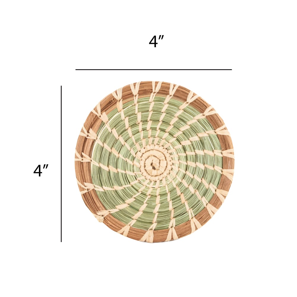 Wild Grass and Pine Needle Coasters Set of 4 <br>(Item # pn-co) - Image 3