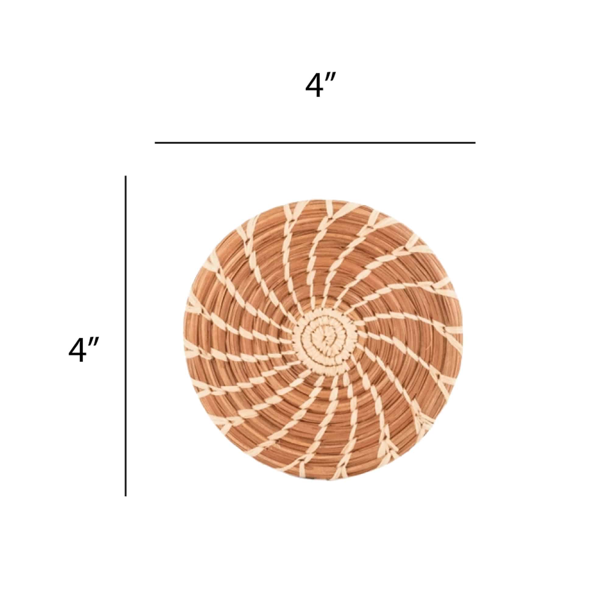 Pine Needle Coasters Set of 4 <br>(Item # pn-cop) - Image 4