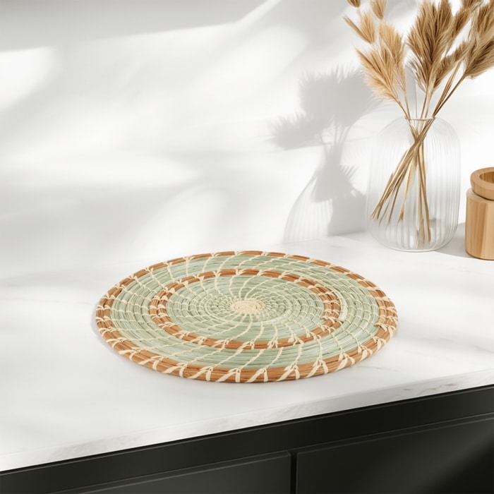 Wild Grass and Pine Needle Trivet <br>(Item #pn-trv)