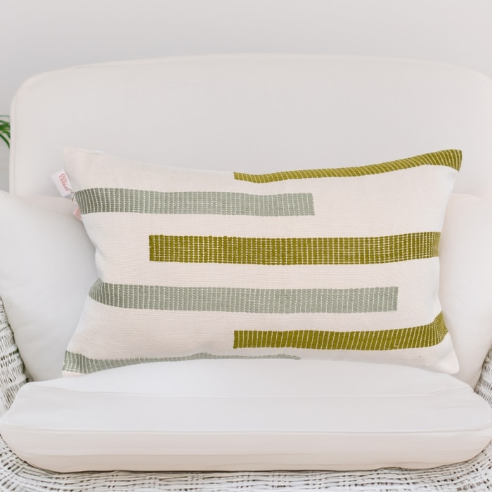 Telel Pillow Cover Green <br>(Item # ss24c_10)