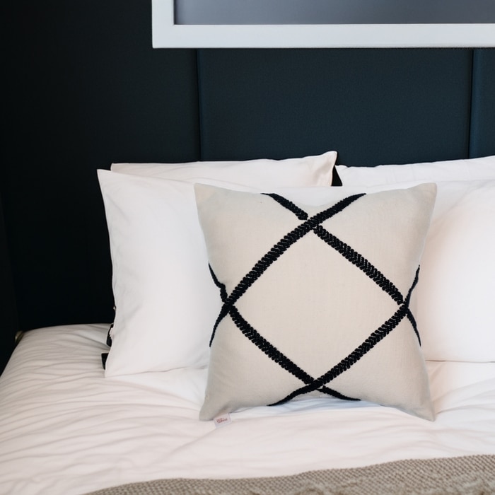 Diamond Pillow Cover Black <br>(Item # fw23_ce_07) - Image 2