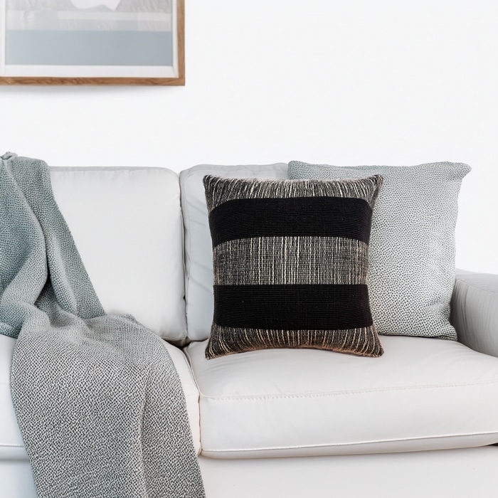 Wool Pillow Cover Black <br>(Item # fw24_pc01) - Image 2