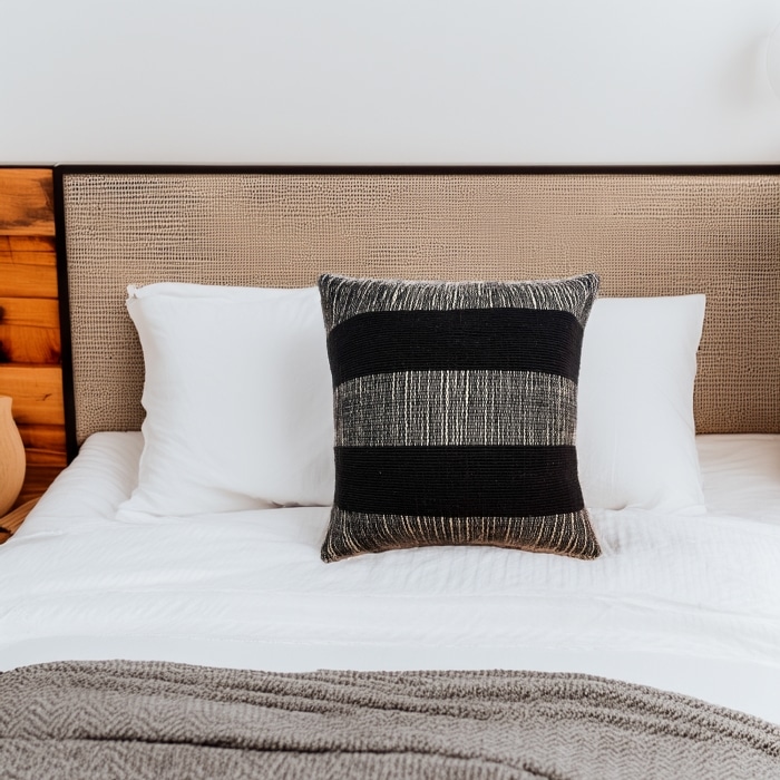 Wool Pillow Cover Black <br>(Item # fw24_pc01)