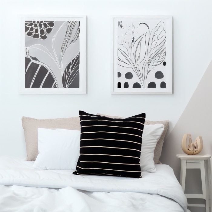 Rayas 2 Pillow Cover Black <br>(Item # ss23_hcc_05) - Image 2