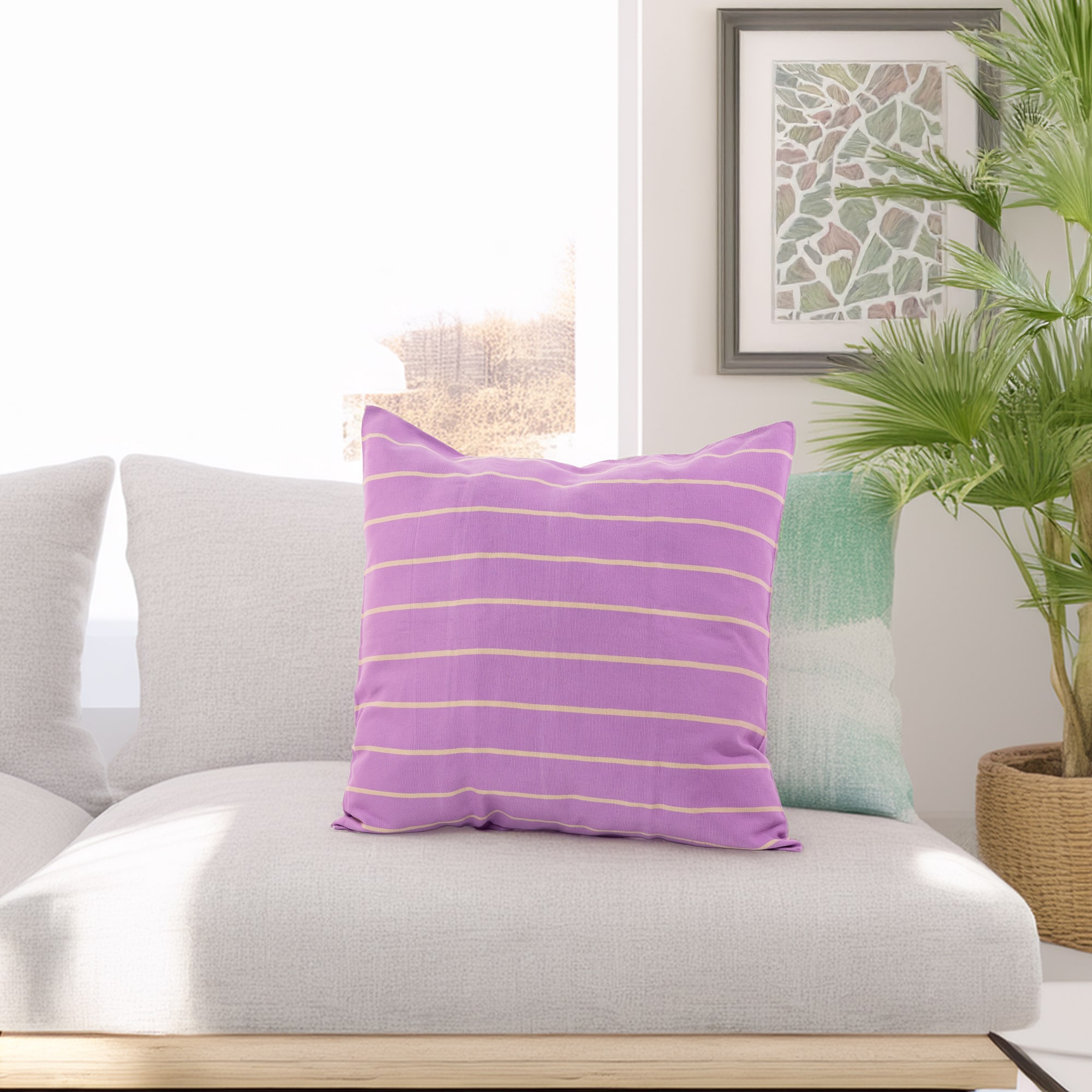 Rayas 2 Pillow Cover Purple <br>(Item # ss23_hcc_08) - Image 3