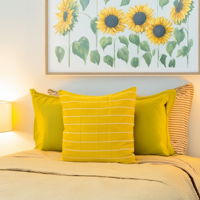 Rayas 2 Pillow Cover Yellow <br>(Item # ss23_hcc_09) - Image 2