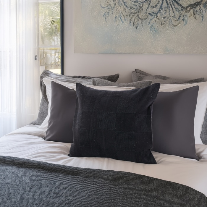 Chess Pillow Cover  Black  <br>(Item # ss23_hcc_10)
