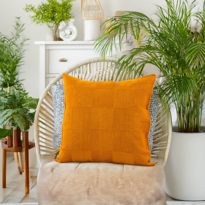 Chess Pillow Cover  Gold <br>(Item # ss23_hcc_12) - Image 2
