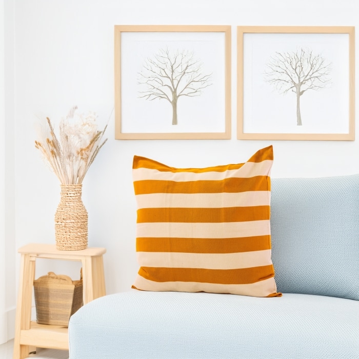 Rayas Pillow Cover Gold <br>(Item # ss23_hcc_18) - Image 2