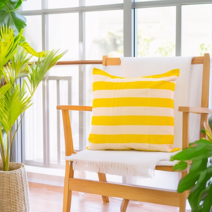 Rayas Pillow Cover Yellow <br>(Item # ss23_hcc_19) - Image 2