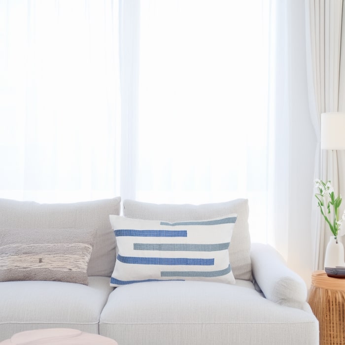 Toj Lumbar Pillow Cover Blue <br>(Item # ss24c_07)