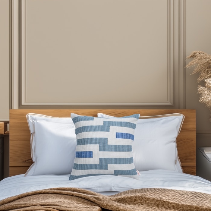 Square Pillow Cover Blue <br>(Item # ss24c_04) - Image 2