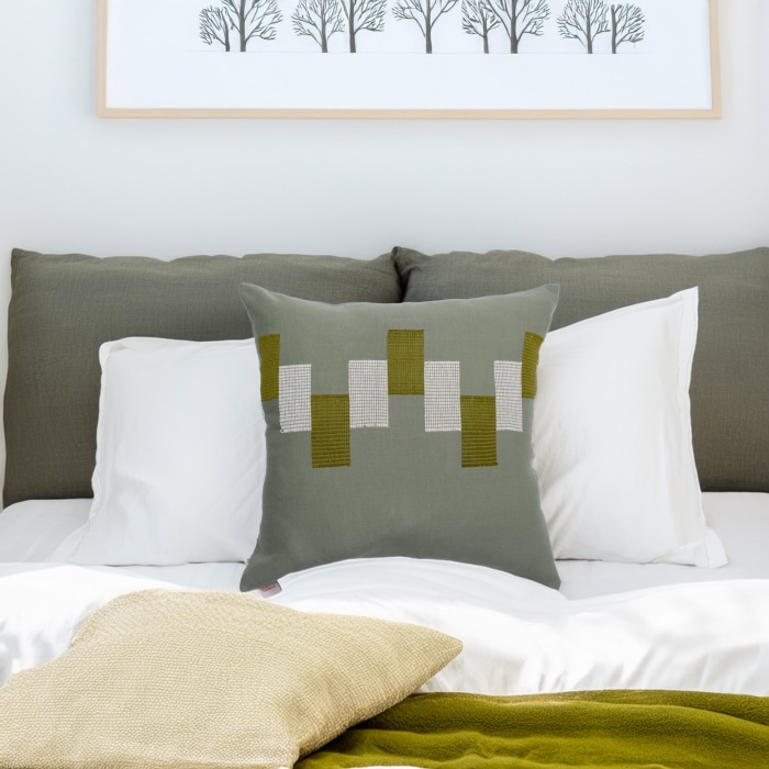 Ve Pillow Cover Green <br>(Item # ss24c_08) - Image 2