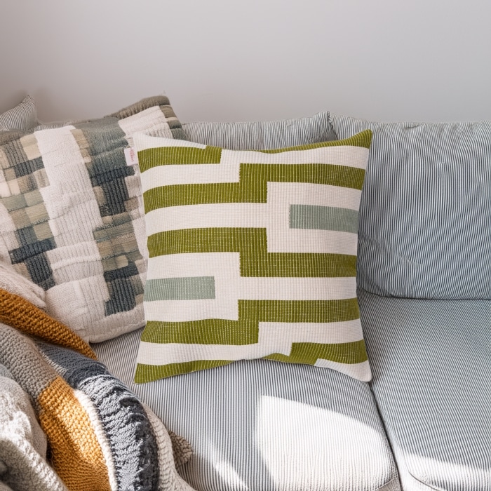Square Pillow Cover Green <br>(Item # ss24c_11) - Image 2