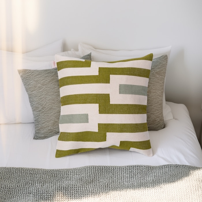 Square Pillow Cover Green <br>(Item # ss24c_11)