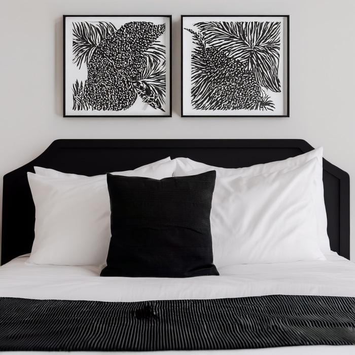 Lines Pillow Cover Black <br>(Item # ss25_pc01) - Image 2