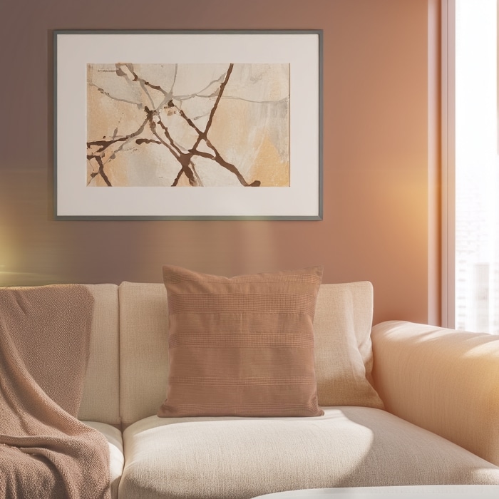 Lines Pillow Cover Tan <br>(Item # ss25_pc04) - Image 2