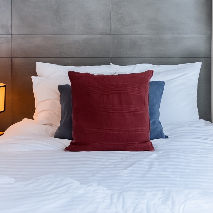 Lines Pillow Cover Burgundy <br>(Item # ss25_pc07)