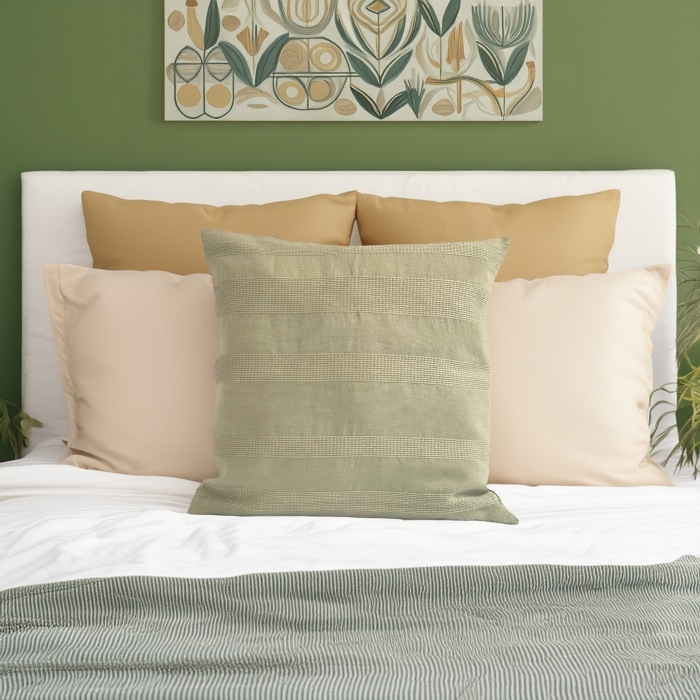 Lines Pillow Cover Green <br>(Item # ss25_pc10)