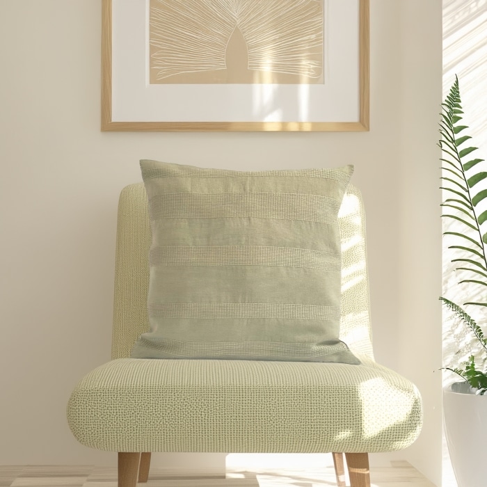Lines Pillow Cover Green <br>(Item # ss25_pc10) - Image 2